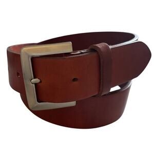 G.H. Bass & Co Belt 5100 Brown Unisex Sz M 32 Leather 1 3/8"